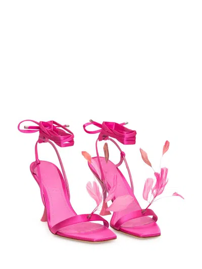 3juin Kimi Satin Sandals In Pink
