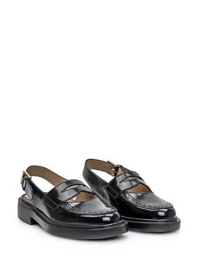 Thom Browne Cut Out Slingback Penny Loafer In Black