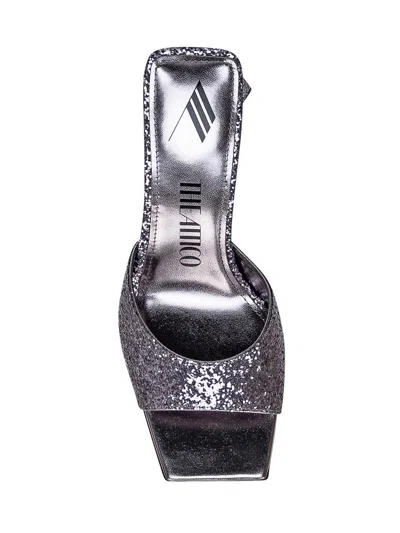 Attico Mini Devon Mules In Silver