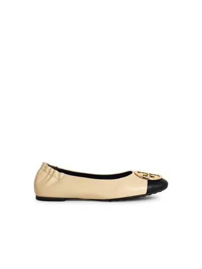 Tory Burch Woman Ballet Flats Chocolate Brown Size 8 Leather In Beige