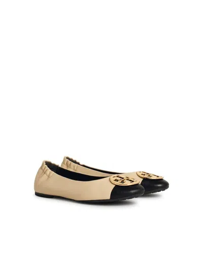Tory Burch Woman Ballet Flats Chocolate Brown Size 8 Leather In Beige