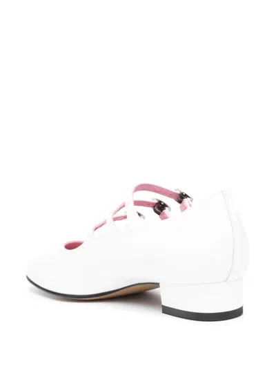 Shop Carel Paris Ariana Patent Leather Mary Janes Ballet Flats In White