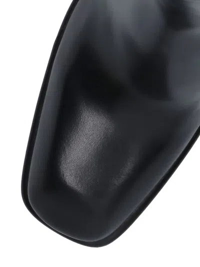 Alexander Wang Leather Throttle Ankle Boots In Black