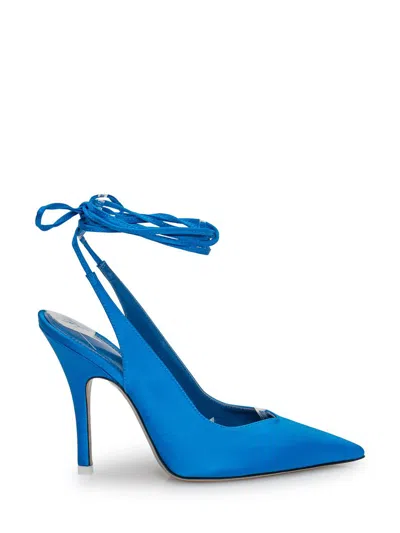 Shop Attico The  Décolleté Venus Slingback In Blue