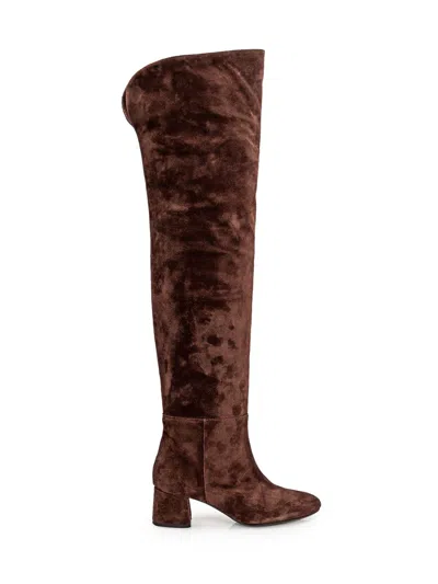 Anna F Suede Boots In Brown