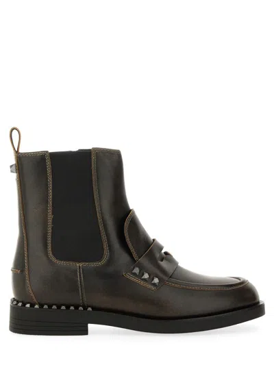 Ash Chic Boot Wings With Studs In Brown