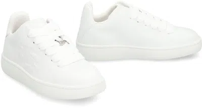 Burberry Women Box Sneaker In Leather In White