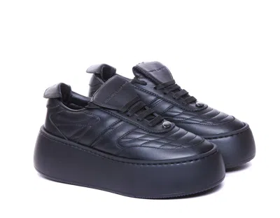 Giuseppe Zanotti League Quilted Round Toe Platform Sneakers In Black