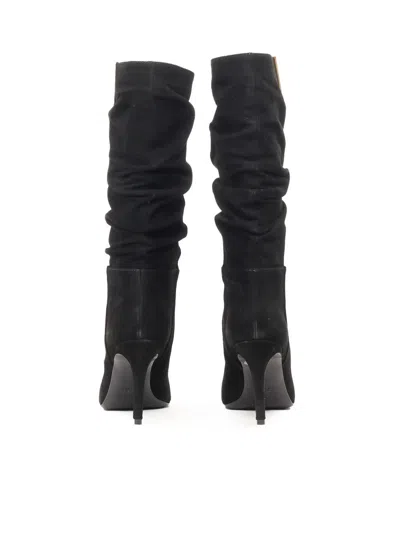 Via Roma 15 High Heels Boots In Black Suede In Black