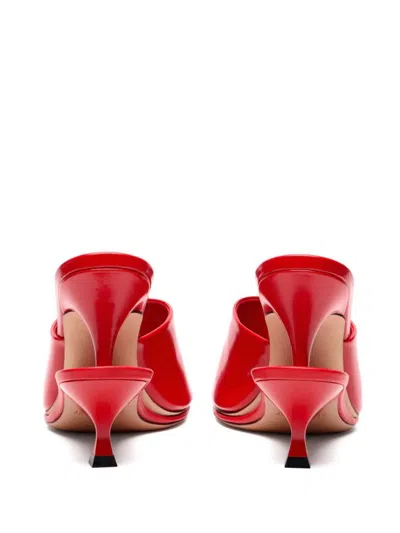 Jacquemus Les Doubles High Heel Sandals In Red