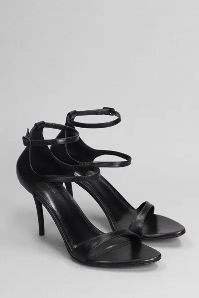 Balenciaga Honey Sandals In Black Leather In Black