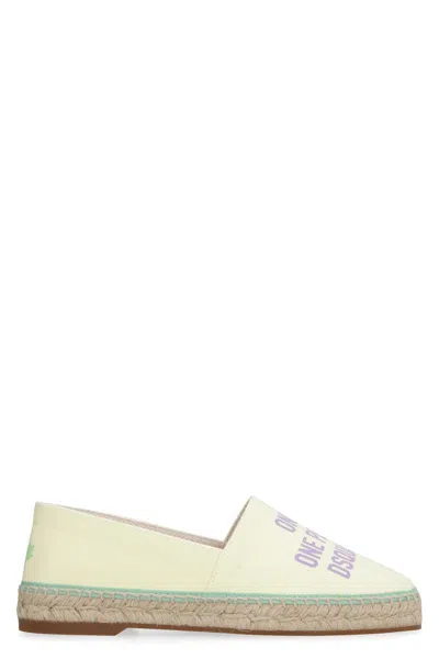 Dsquared2 Woven Rope Sole Canvas Espadrilles In Yellow