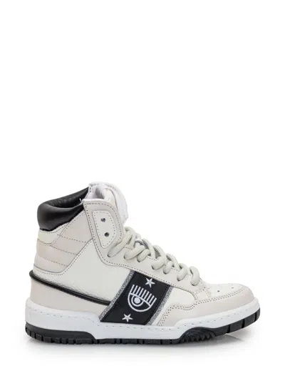 Chiara Ferragni Sneakers Silver In White