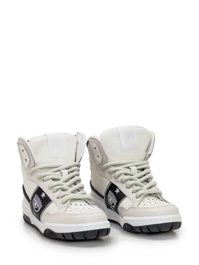 Chiara Ferragni Sneakers Silver In White