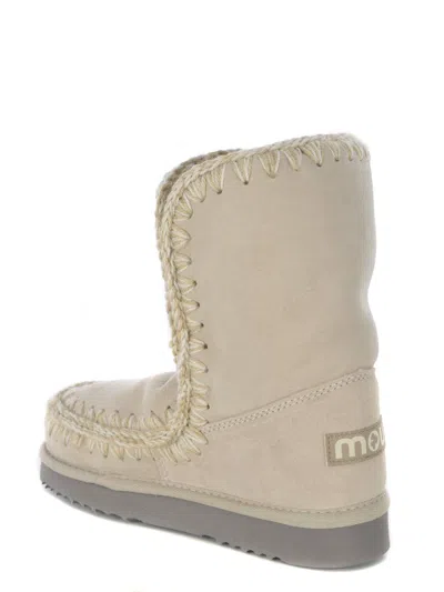 Mou Boots  Eskimo 24 Made In Suede In Beige