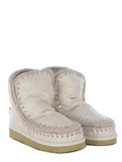 Mou Ankle Boots  Eskimo18 Made Of Leather In White