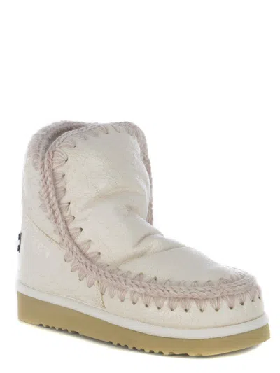 Mou Ankle Boots  Eskimo18 Made Of Leather In White