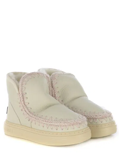Mou Boots  Eskimo Bold Made Of Genuine Leather In Grey