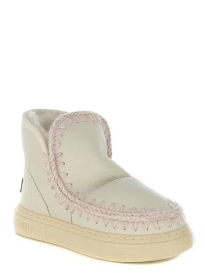 Mou Boots  Eskimo Bold Made Of Genuine Leather In Grey