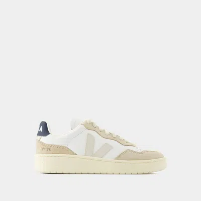 Veja V-90 Leather Low-top Sneakers