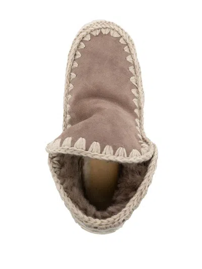Mou Eskimo High-top Chunky Sneakers In Beige
