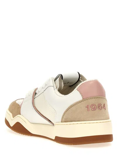Dsquared2 Textured Leather And Polyamide Sneakers In Multicolor