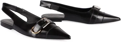 Givenchy Voyou Slingback Ballerina Flat With Pointed Toe In Black