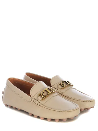 Tod's Mocassins Tods Bubble Made Of Leather In Beige