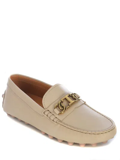 Tod's Mocassins Tods Bubble Made Of Leather In Beige
