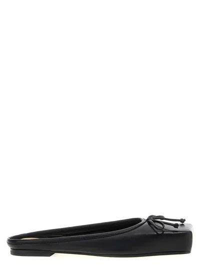 Jacquemus Les Mules Plates Leather Ballet Flat In Black