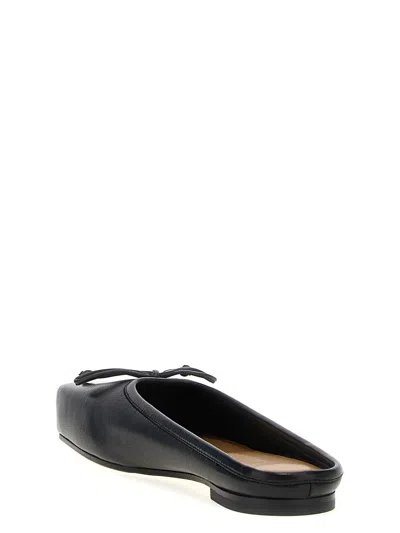 Jacquemus Les Mules Plates Leather Ballet Flat In Black
