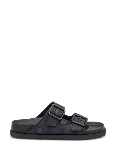 Birkenstock Arizona Raffia Slide In Black