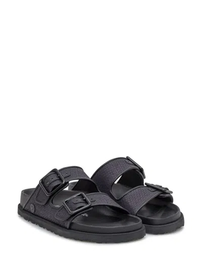 Birkenstock Arizona Raffia Slide In Black