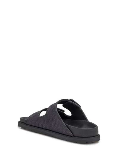 Birkenstock Arizona Raffia Slide In Black