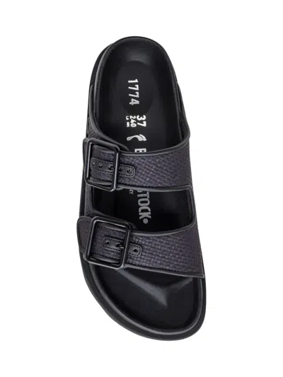 Birkenstock Arizona Raffia Slide In Black