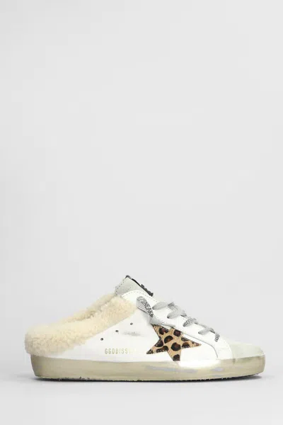 Golden Goose Superstar Sabot 81811 Leather And Shearling Trainers In White