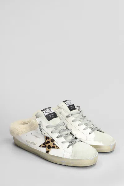 Golden Goose Superstar Sabot 81811 Leather And Shearling Trainers In White