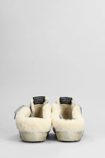 Golden Goose Superstar Sabot 81811 Leather And Shearling Trainers In White