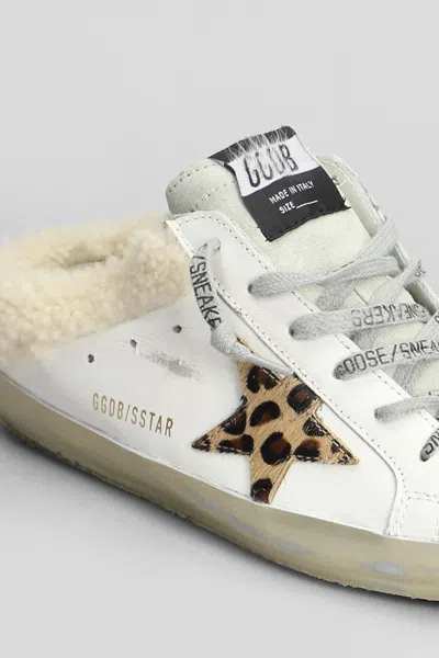 Golden Goose Superstar Sabot 81811 Leather And Shearling Trainers In White