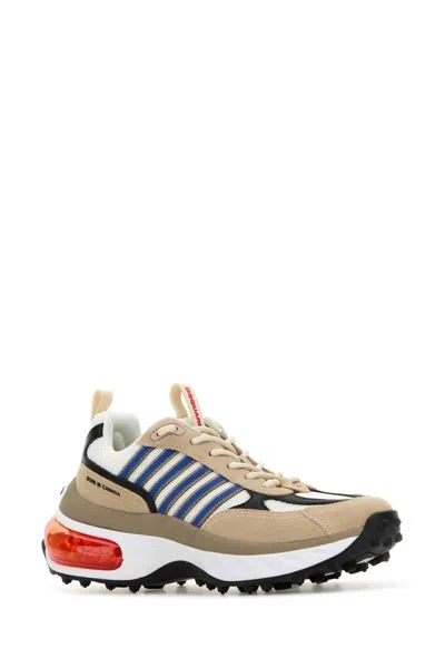 Dsquared2 Women Beige Bubble Sneakers In Multicoloured