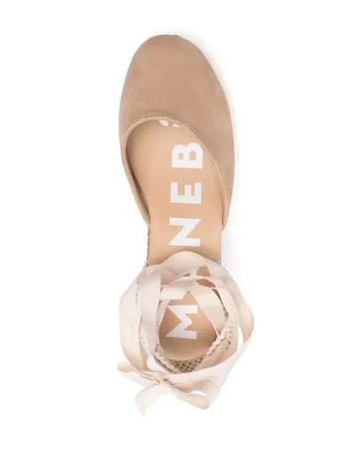 Manebi Hamptons 75mm Wedge Espadrilles In Dove Grey