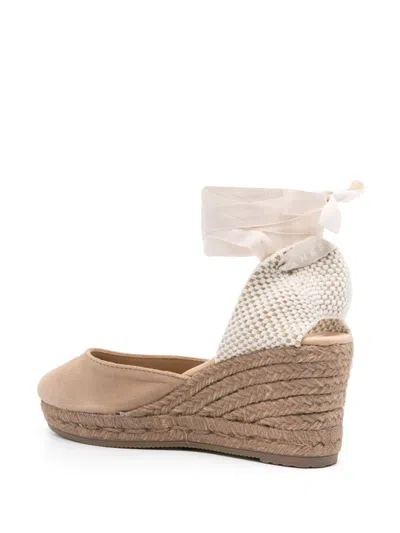 Manebi Hamptons 75mm Wedge Espadrilles In Dove Grey
