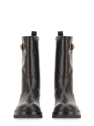 Versace Women's Stivale Safety Pin Boot In Black