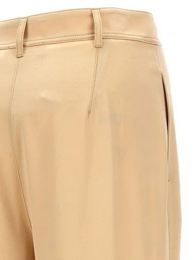 Michael Kors Satin Cargo Pants Beige In Beige