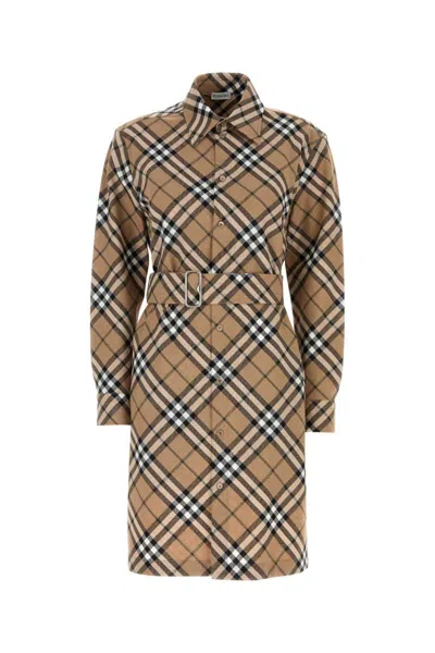 Shop Burberry Dress In Multicolor