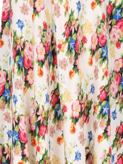 Loewe Abito In Seta Stampata Donna In Multicolor/soft Pink