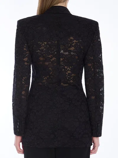 Saint Laurent Double-breasted Jacket In Wool In Black