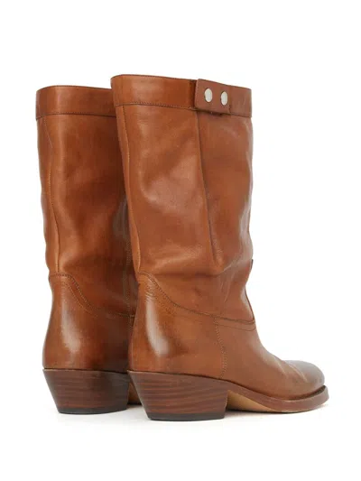 Isabel Marant Ademe Havana Biker Boot In Brown