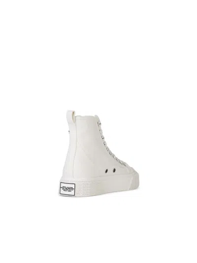 Marc Jacobs White Canvas The High Top Sneaker Sneakers In White