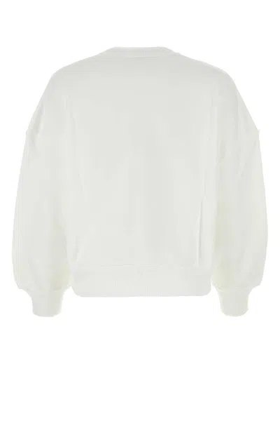 Alexander Mcqueen Boxy Cherry Blossom Skull Sweat In White